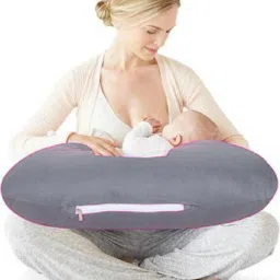 New Born Portable Breast Feeding Pillow | Infant Support for Baby and Mom with detachable cover Breastfeeding Pillow-image-38