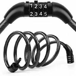 High Security 4 Digit Resettable Coiling Cable Lock Bicycle Lock-image-38