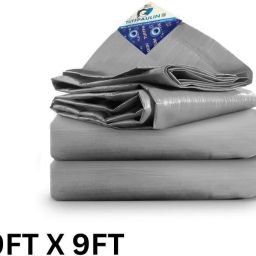 9FT X 9FT 125 GSM Tarpaulin Tent - For Truck body, Car, Bike, Grain Covers, Pond Liners-image-65