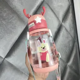 BPA Free Sipper for Kids Boys/Girl CUte Plastic Unbreckable, Freezer Safe-10