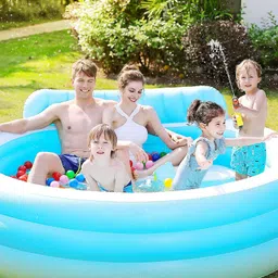 tiny tales Inflatable Swim Center Family Lounge Pool with Built-in Bench- 57190 Inflatable Swimming Pool-picture-24