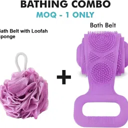 Silicone Back Scrubber for Shower with Loofah combo Pack of 2 (multicolor)-image-52