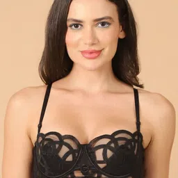 PrettyCat Floral Bralette Bra Medium Coverage Underwired Lightly Padded-image-44