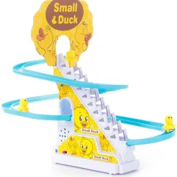 Duck Automatic Stair-Climbing Cartoon Race Track Set with Lights and Music-9