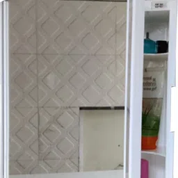 glowsilk Saffire Mirror Cabinet for Bathroom Storage Rack Shelf (Number of Shelves - 6, White) Plastic Wall Shelf-picture-3