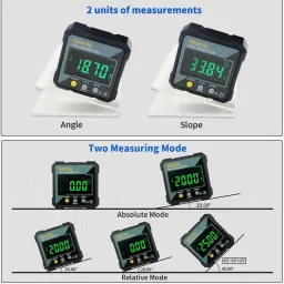 real instruments Mini Digital Protractor With Magnetic Base Inclinometer Compact Angle Finder Magnetic Inclinometer Level image 2