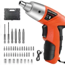 Professional Kit Rechargeable Cordless Electric Screwdriver Drill Set with LED & Bidirectional Button Drywall Screw Gun-image-70