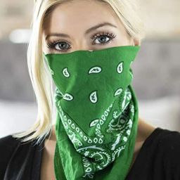 CHACKO Light Green- Unisex Bandana For All Ages ["Light Green"] Handkerchief-picture-14