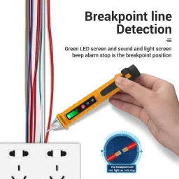 goodsbazaar Non-Contact Dual Voltage Tester Adjustable Sensitivity 12-1000V/48V-1000V AC Voltage Detector with LED Flashlight, Alarm Mode, Live/Null Wire Judgment Voltage Tester Detector Voltage Tester Electrical Line Testing Screwdriver Voltage Alert Pen Non-Contact Electric Voltage Power Detector Electrical Testing Pen Tester Induction Test Pencil LED Continuity Tester Electric Meter Fault Finder Tester for All Wire, Power Cables, Electrical & Electronic Circuits and Identify Installed Lines Electric Tester Lineman Testing Pen Electrician Screwdriver Multi-Purpose Electricity Current Voltage Tester Digital Electrical Line Tester Digital Voltage Tester Digital Multimeter image 5