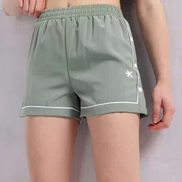 hrx by hrithik roshan Self Design, Striped Women Green Sports Shorts-picture-7