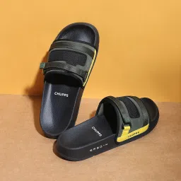 Rebel Olive/Black Women's Comfortable Slides & Flip Flop Men Slides-17