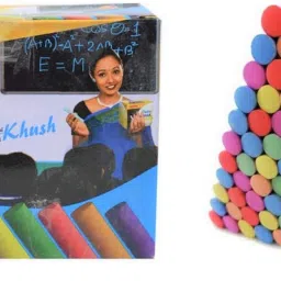COLOURFUL DUSTLESS CHALKS 50 STIKS Regular ECO - Friendly Colourful Dustless Chalks-1