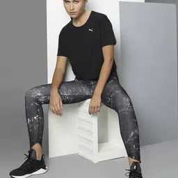 Puma Woman Grey Printed dryCELL RUN GRAPHIC REG RISE 7/8 Slim Tights-picture-3