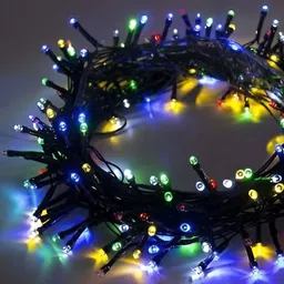 SPARK WORLD Blue & Green Rice Shape String Lights image 1