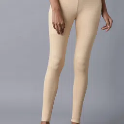 W Women Peach Ankle Length Leggings-23