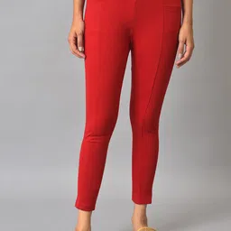 AURELIA Women Solid Ankle-Length Leggings-19