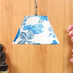 foziq White & Blue Glass Ceiling Lamps-47
