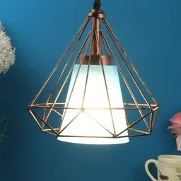foziq Rose Gold Toned Antique Solid Ceiling Lamp-image-95