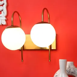 ELIANTE Gold Toned Solid Iron Contemporary Spherical Shaped Wall Lamp-13