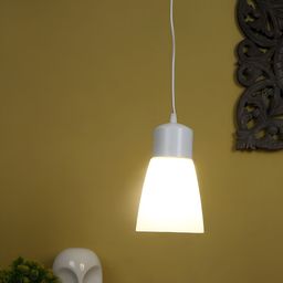 ELIANTE White Solid Acrylic Contemporary Bell Shaped Ceiling Lamp-7