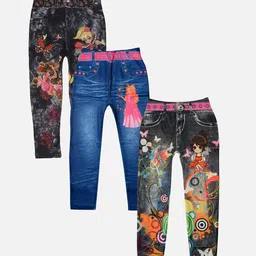 TINY HUG Girls Pack Of 3 Printed Rapid Dry Assorted Tights-image-75