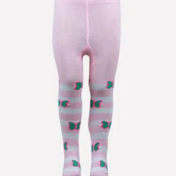 Bonjour Kids Girls Pink Knitted Cotton Tights-image-28