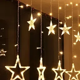 ENORMITY Yellow & White Star Shape String Lights image 1