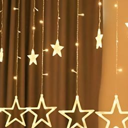ENORMITY Yellow & White Star Shape String Lights image 1