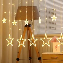 SPARK WORLD Yellow Star Shaped String Lights image 1