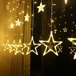 SPARK WORLD Yellow Star Shaped String Lights image 1