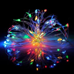 The Purple Tree Blue & Pink Tangle-Free Wire String Lights image 1