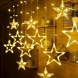 ENORMITY Yellow & White Star Shape String Lights image 1