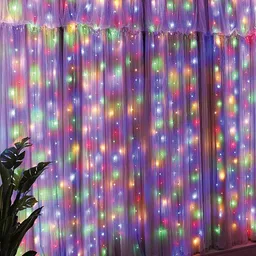 Homesake Red & Green 8 Modes Curtain Copper String Lights-7