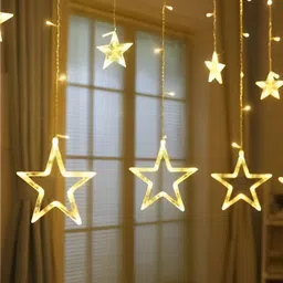 ENORMITY  Yellow Star Shaped  LED String Lights With Controller image 2