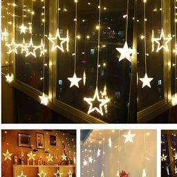 ENORMITY Yellow & White Star Shape String Lights image 2