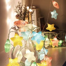 The Purple Tree Red & White Star Shaped Long Lasting String Lights image 3