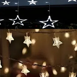 SPARK WORLD Yellow Star Shaped  LED String Lights image 3