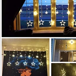 ENORMITY Yellow & White Star Shape String Lights image 3