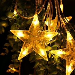 ENORMITY Yellow Star Shape String Lights image 4