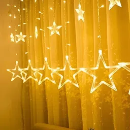 SPARK WORLD Yellow Star Shaped String Lights image 4
