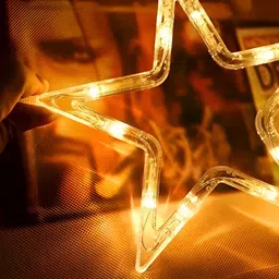 SPARK WORLD Yellow Star Shaped  LED String Lights image 5