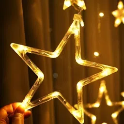 SPARK WORLD Yellow Star Shaped LED String Light image 4