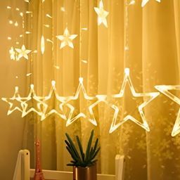 ENORMITY Yellow & White Star Shape String Lights image 5