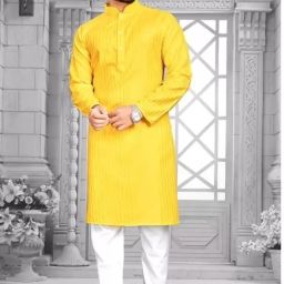 Men Cotton Blend Kurta Pyjama Set-image-16