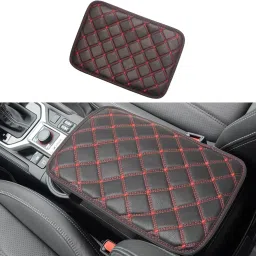 Car Center Pad , Universal Fit For Car Waterproof Armrest Seat Pad (Black/Red) Car Armrest Cover-image-59