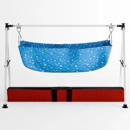 Folding Swing Cradle with Mosquito Net and Baby Cotton Hammock Buggy-12