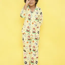 Knitting Doodles Unisex Kids Printed Night suit-picture-18