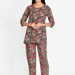 Kesarya Women Printed Pure Cotton Night suit-picture-44