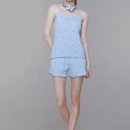 BAESD Polka Dots Printed Shoulder Straps Night suit-image-66