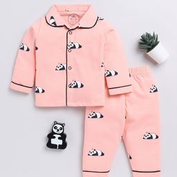 Clt.s  Kids Panda Printed Pure Cotton Night suit-image-46